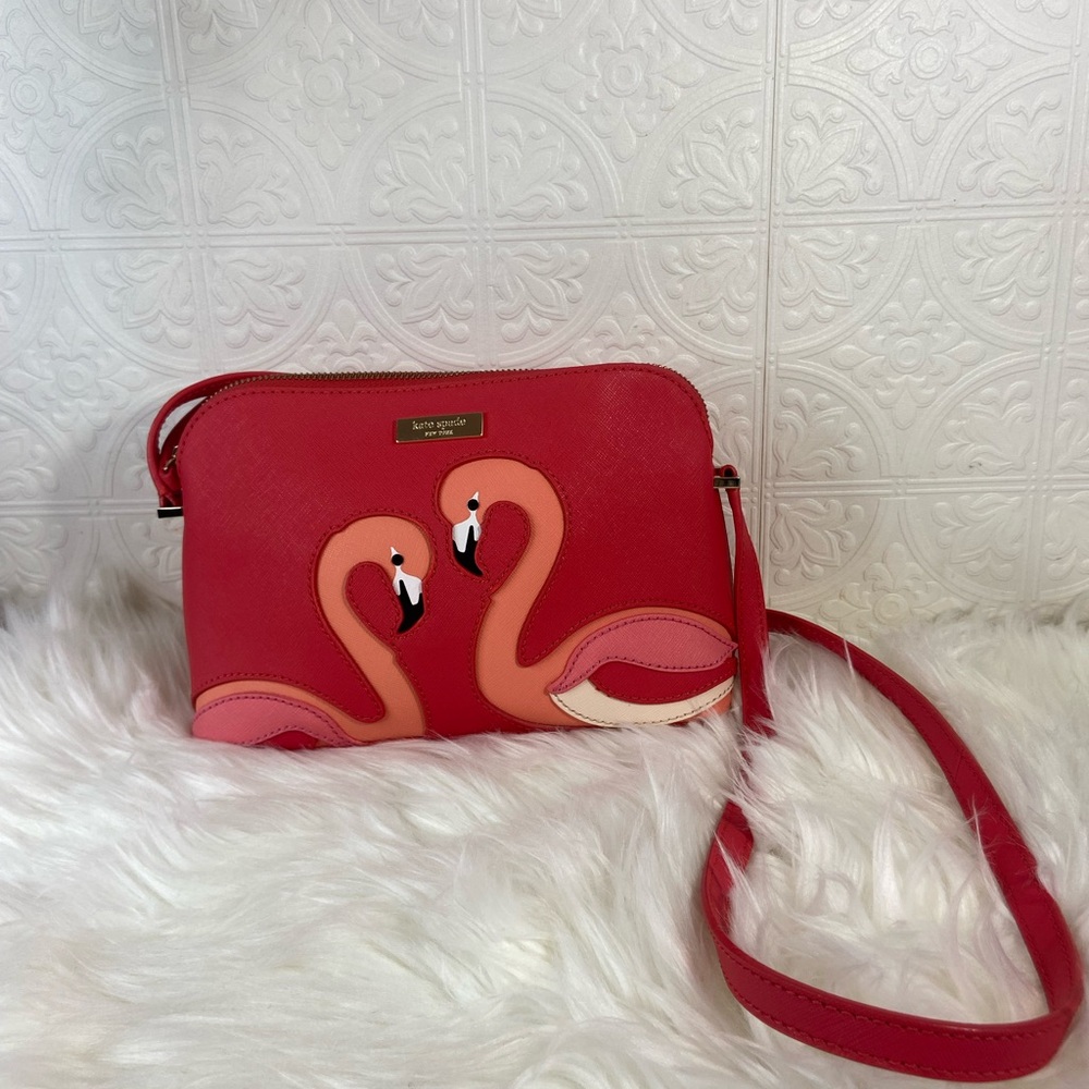 Kate Spade New York Take a Walk On The Wild Side Flamingo Hanna Crossbody
